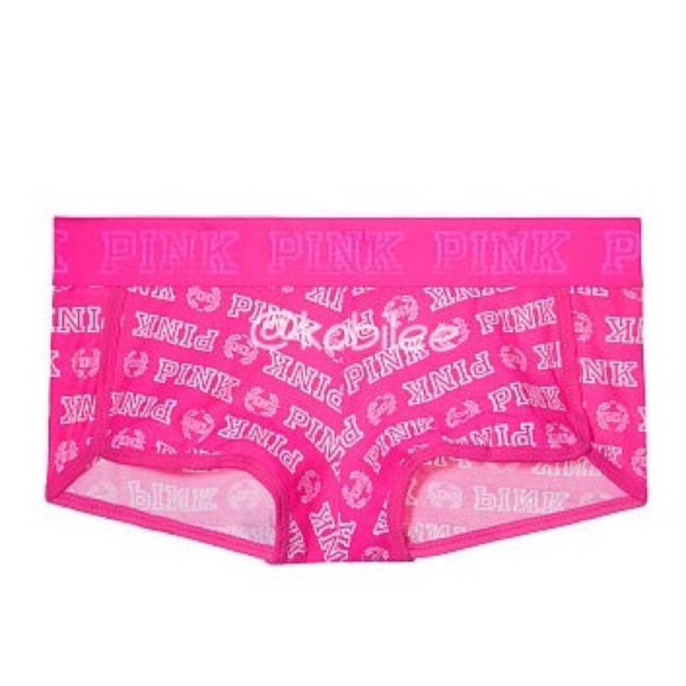 VS Pink S logo hot pink boyshort